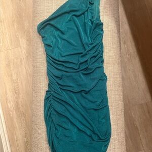 Lucy in the Sky Teal One-Shoulder Dress